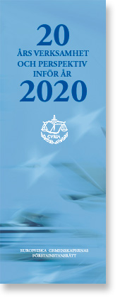 20 års verksamhet och perspektiv inför år 2020