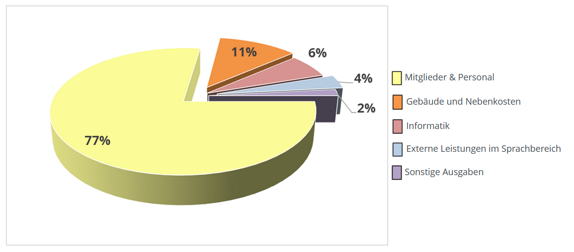 Haushaltsplan 2025 - Verteilung der Mittel